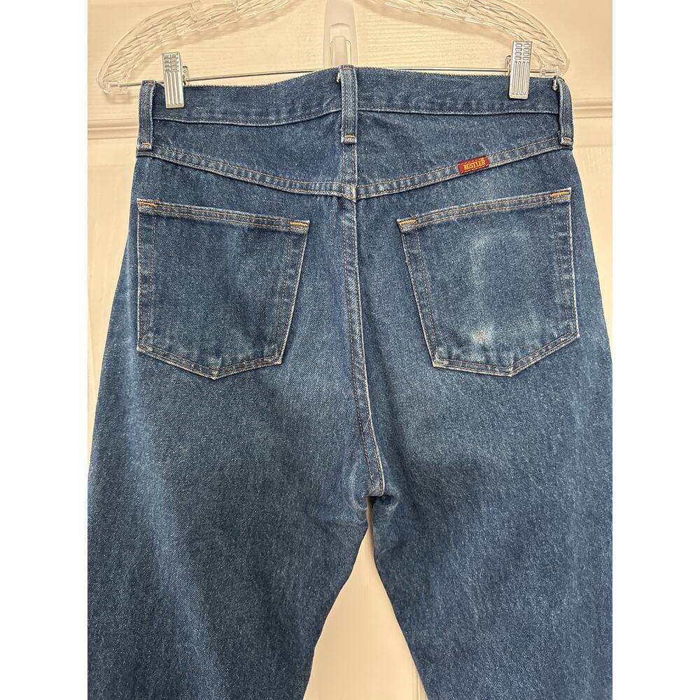 Vintage Y2K Rustler dark blue bootcut high waisted jeans waist 33X32 - Picture 6 of 15